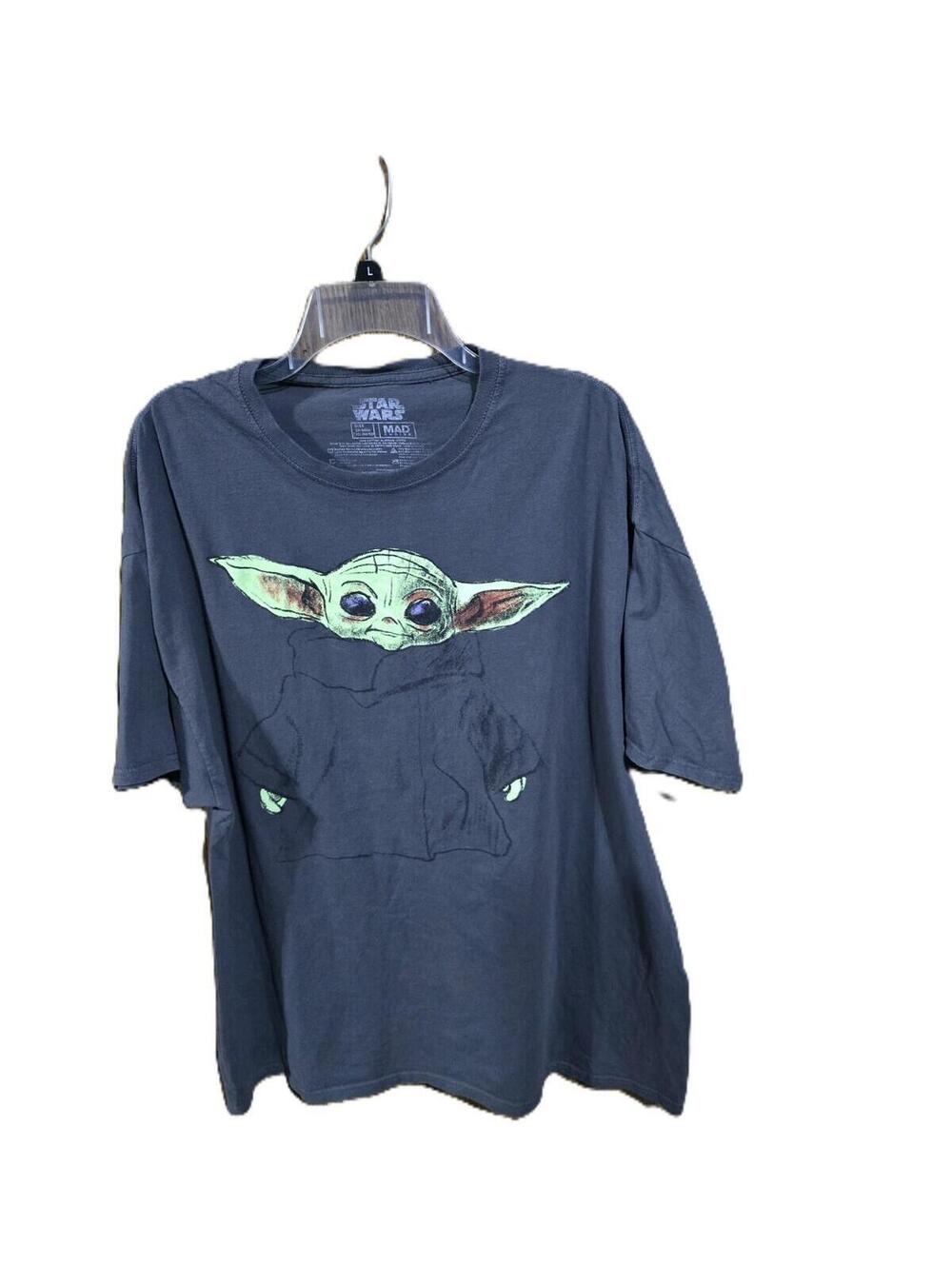 Star Wars Baby Yoda Graphic T-Shirt Smokey Gray Size 2Xa - Picture 2 of 4